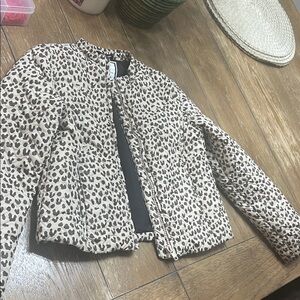 Gymboree Tan Leopard Print Puffer Jacket